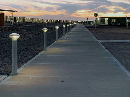 Solar Bollard Pathway Lighting OZ Minerals Mine Site